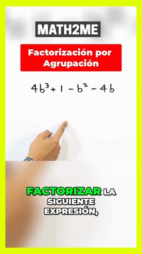 La clave es reordenar la expresión para encontrar un factor común por agrupación. | Math2me