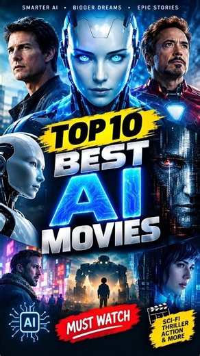 Top 10 Best AI Movies You MUST Watch Mind-Blowing Artificial Intelligence Robots & Futuristic Worlds