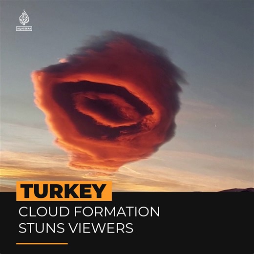 1.1M views · 12K reactions | Residents in the Turkish city of Bursa were stunned by this strange cloud formation in the sky Thursday morning ⤵️ | Al Jazeera English | Facebook