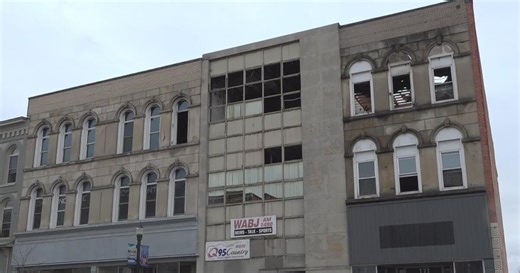 Fire in downtown Adrian