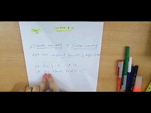 Lecture#16 function overloading and overriding in c++ (FKO)