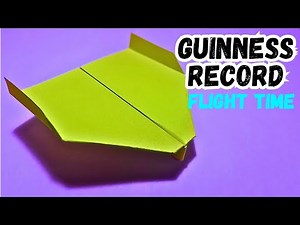 World Record Paper Airplane ✈️ | Easy Origami Jet with Longest Flight Time