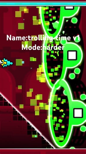 Made a geometry dash level #geometry dash #create #build