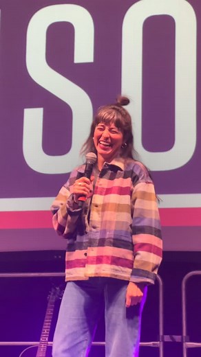 Melissa Villaseñor on Instagram: "What a special week. Thank you to @theuso for allowing me to bring some comedy and music to the service members in Spain, Italy, and Greece. ❤️"