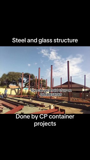 Steel and Glass Structure Construction by CP Container Projects