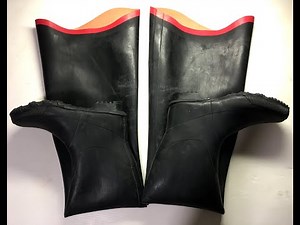 HEAVY PURE RUBBER THICK SOFT UNLINED HIP WADERS WATSTIEFEL 43-44 MADE IN JAPAN ca. 2MM 2,5 KG RARE