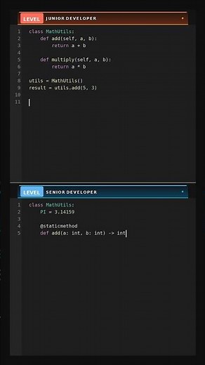 Class Methods - Instance vs Static vs Class #seniordeveloper
