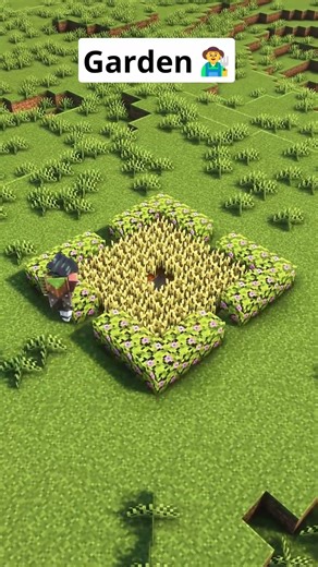 Minecraft Easy Garden🧑‍🌾 #shorts