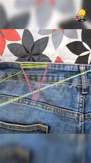 Loose Waistline? | Easy Jeans Hack | #short #shorts #ticktock #diyprojects #sewinghacks