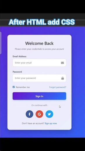 Modern Login Page UI Design | HTML CSS