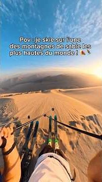 The most beautiful ski descent of my life! 🤤⛷️ #ski #peru #sand