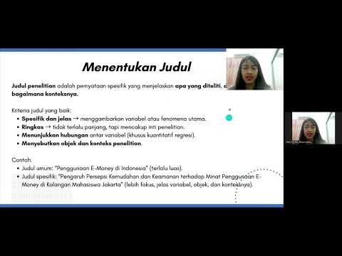 TUTORIAL CLASS METODOLOGI PENELITIAN
