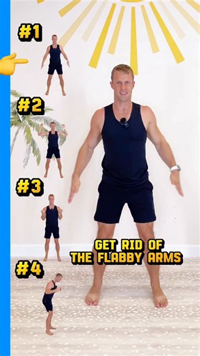 Slim down your arms with 4 moves! Be consistent and light weights as you get stronger! #seniorfitness #fitnesstips #homeworkouts #armworkout #armworkout | Grow Young Fitness