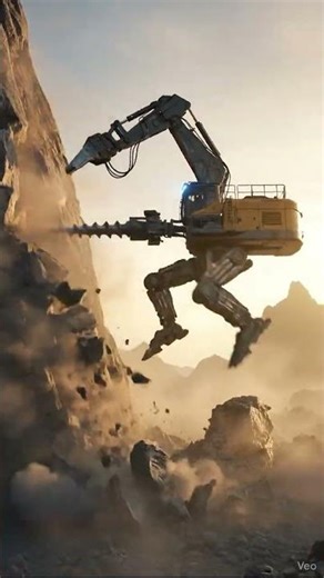 Colossal Excavator Robot Destroys Mountains & Jumps Cliffs