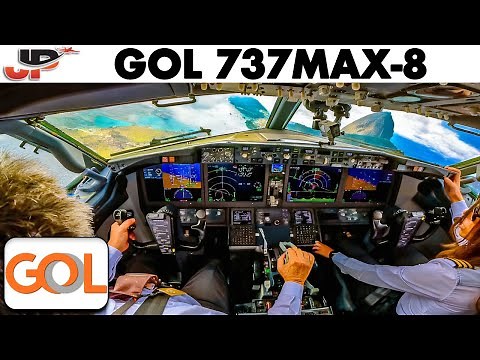 Epic landing at RIO in cockpit of GOL Boeing 737MAX