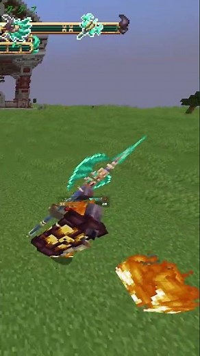 Maledictus (No damage caps) VS Husk (Cataclysm Apotheosis Addon gear) #minecraft #shorts #cataclysm