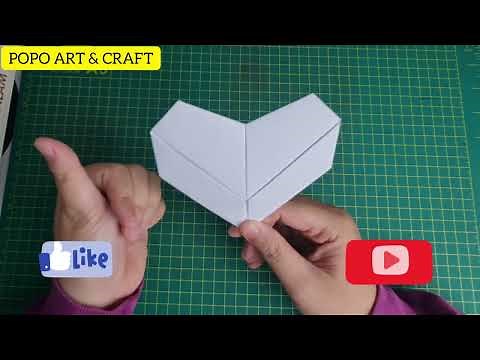 CARA LIPAT KERTAS A4 BENTUK LOVE HEART |