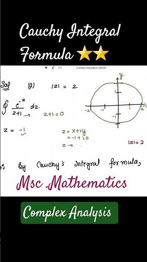 Cauchy Integral Formula examples | Msc.Mathematics #shorts #maths #complexanalysis #mathematics