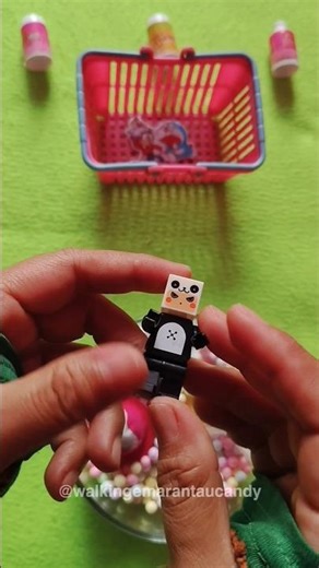 Birthday cake vs fried egg and minecraft in styrofoam and origami#shorts