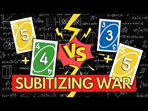 MENTAL MATH fluency games: SUBITIZING Addition War Game 6 to 10 | Gameschooling Math