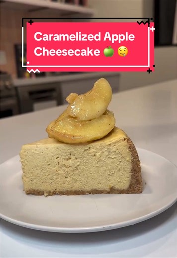 Hey Cutie Pies! Caramelized Apple Cheesecake 🍏 is what silky, warmly spiced dreams are made of. When are you coming to get your slice?