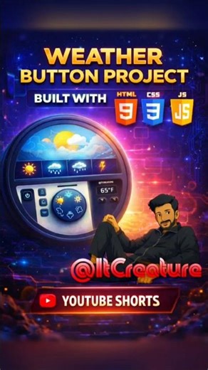 Weather Changer using HTML, CSS & JS | Coding Project (Part 1) #shorts #programming #coding