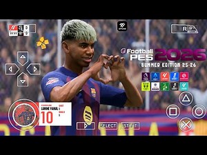 eFootball PES 2026 PPSSPP Android Offline Full Update UCL & Leagues Kits 25/26 Season 4K Graphics
