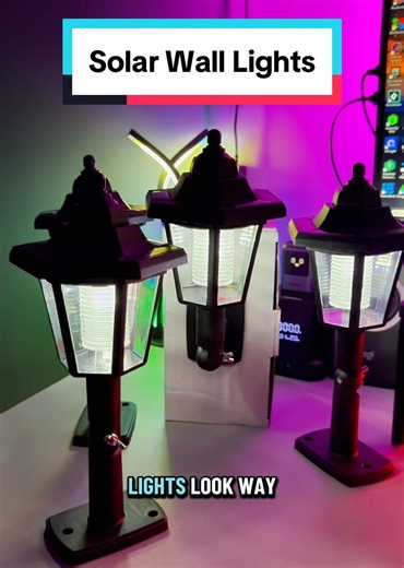 Solar Wall Light, Waterproof LED Solar Light, Outdoor Lamp for Garden, Decking, Fence. #outdoorsolarlight #solarlights #tiktokshop #tiktokmademebuyit #spotlight
