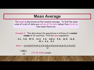 29 - Mean and Range - Functional Skills Maths Level 1 Edexcel
