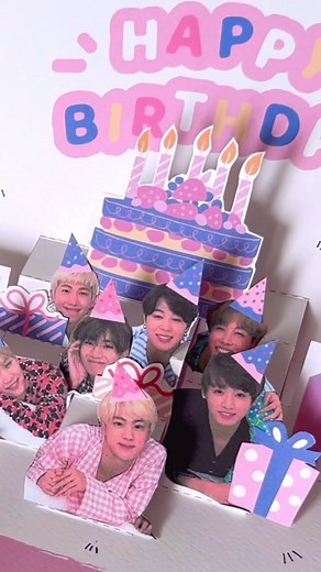 The bestgift for #BTS #Army fan girl #birthdaycard #popupcard #diy #papercraft #handmadegifts