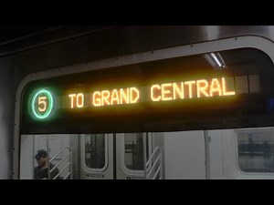 NYCT Subway: Grand Central-bound R142 (5) Train at 59th Street (w/ LED Signs on #6801-#6805)