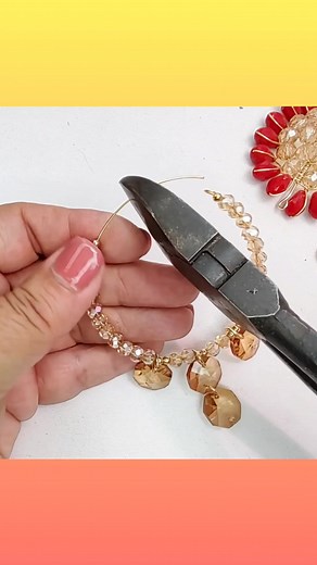 Tutorial ... Aprende Fabulosas Maxi arracadas con cristal octágono y alambre memoria., parte 4 | C y C creaciones