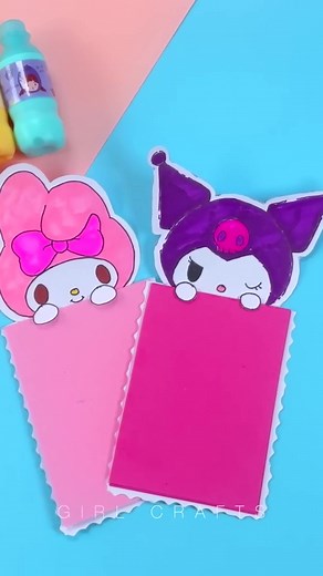 DIY Kuromi and Melody Sticky Note Crafts for School Supplies