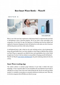 Smart Water Bottle – WaterH - SlideServe