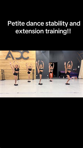 Petite technique class moment!! Working on stabilization in our heel stretch and extension. Continuing to build our technique tower one block at a time!! #richardelszydance #buildingblocksofdance #dancetechniqu #dancetraining #danceolympics