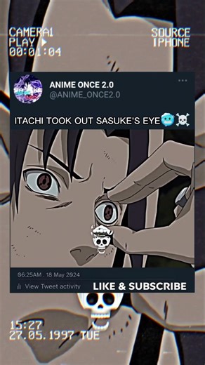 ITACHI TOOK OUT SASUKE'S EYE🥶☠️#shorts #shortsfeed #viralshorts