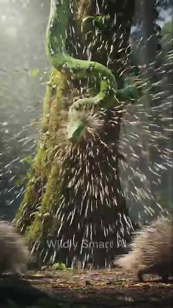 Porcupines vs Snake - Vine Defense