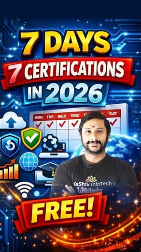 7 Days 7 Certifications in 2026 FREE 🚀 (No Experience!) | Kaashiv infotech Online Course