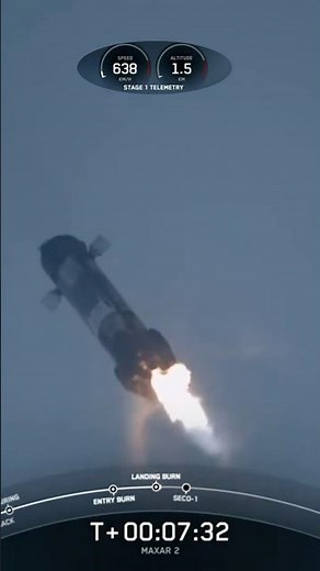 Landing of MAXAR 2 by SpaceX Falcon 9
