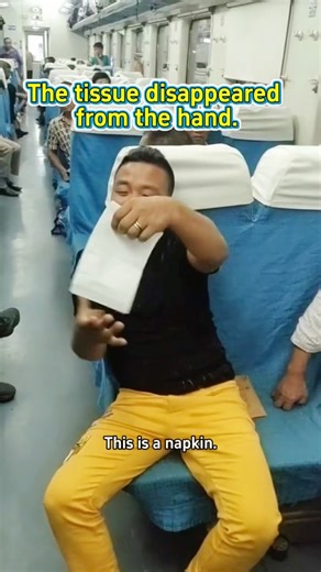 The tissue disappeared from the hand. #magic