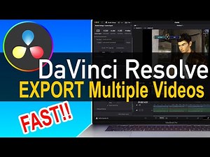 DaVinci Resolve Tutorial Export Multiple Videos Clips FAST!!
