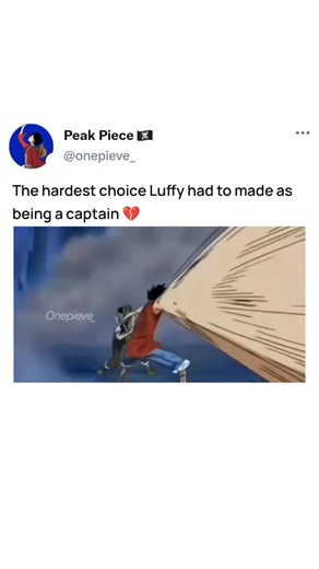 One Piece Content on Instagram: "Luffy never wanted to face Ussop as his opponent 💔 (Via @onepieve_) One Piece is a legendary Japanese anime and manga created by Eiichiro Oda. It takes place in a vast ocean world filled with islands, mysteries, and untold adventures. The story follows Monkey D. Luffy, a cheerful yet determined pirate who gains rubber-like abilities after consuming a Devil Fruit. With an unbreakable will and a dream of becoming the Pirate King, Luffy sets sail to find the ultima