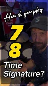 Let’s play drums and count in 7/8 time signature 🧠❓🤔🤯🥁. Beginner drummer lesson #shorts