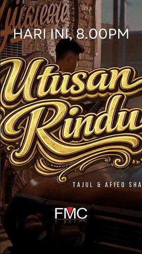 Hari Ini, jam 8.00pm Utusan Rindu - Tajul & Afieq Shazwan. #utusanrindu #fmccomingsoon #fmcmusic