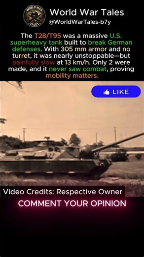 Americas T28/T95 - Heavy Tank but never saw combat #shorts