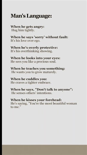 Man’s Language: 8 Signs He Loves You Without Saying It