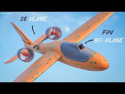 I Turned a $2 Toy Plane into a FPV RC Airplane (Phone Controlled!)