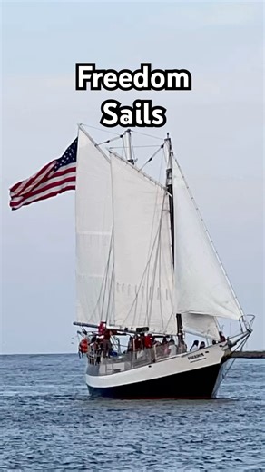 ⛵ Hidden in Motion: Watching the Schooner 'Freedom': A Journey Through Wind and Water