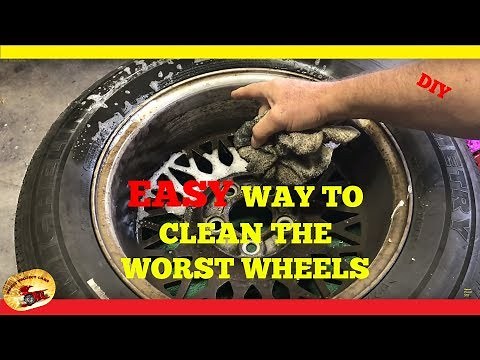 How To Clean Baked On Brake Dust and Grime of WHEELS / RIMS & Tires