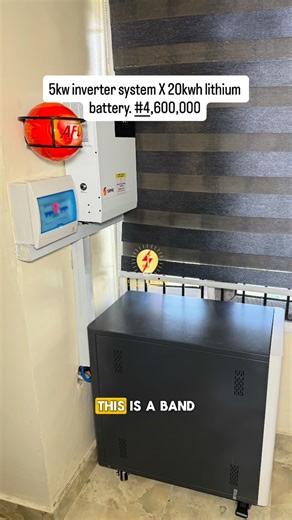 JUWON ELECTRIC || INVERTER IN LAGOS ⚡️⚡️ on Instagram: "#4,600,000 with installation and delivery. 5kva hybrid inverter system and 20kWh lithium iron phosphate battery The inverter is pure sine wave with LCD display, with intelligent capacity to show remaining back up time, time to full, charging status, Eco mode, battery status and general caution signals. 24/7 electricity (terms and conditions apply) ⚡️ To power 5 fans, 3 TVs, 2 decoder, 2 sound system, (2)1-1.5hp inverter Ac, 25 lighting poin